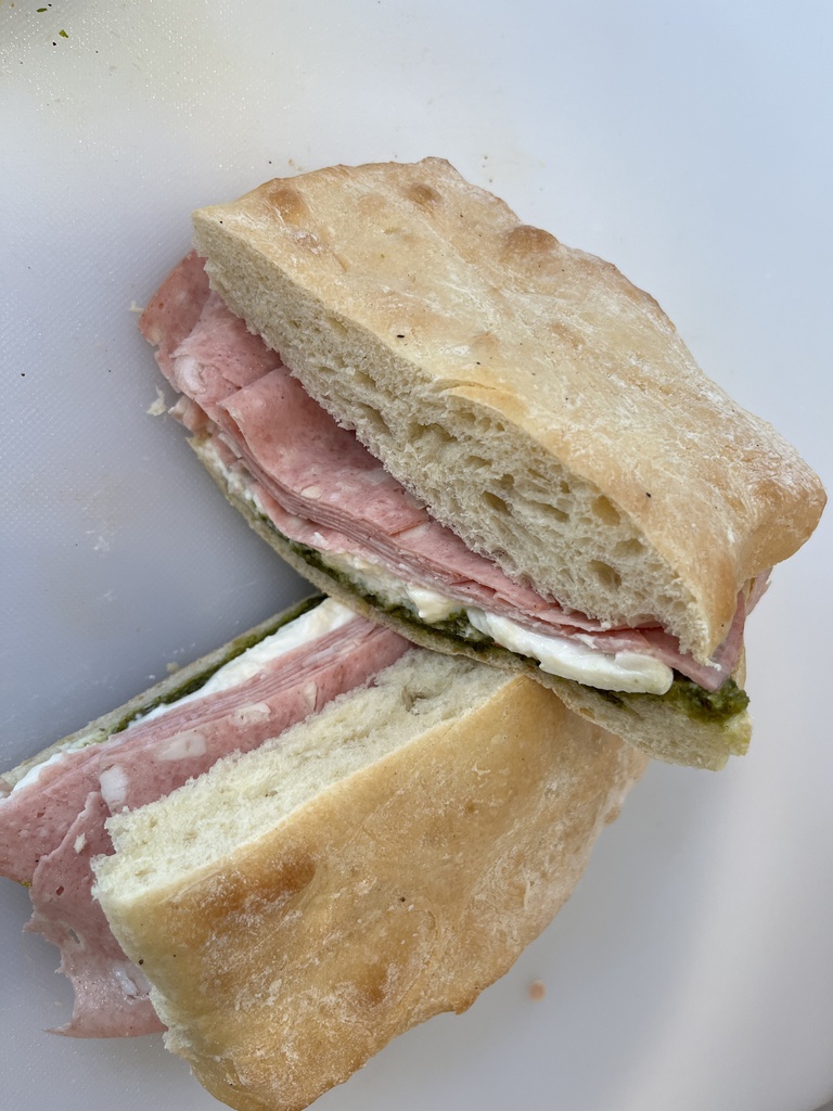 Mortadella sandwich